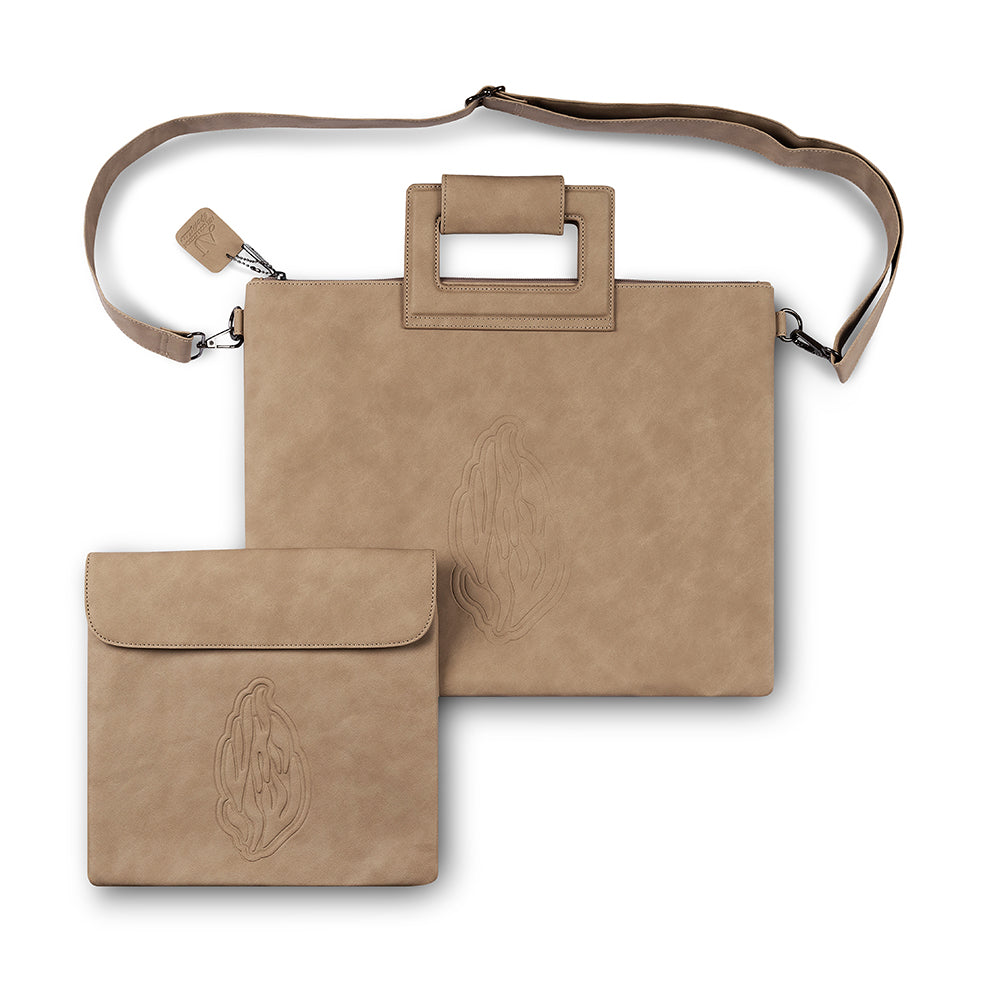 PU Leathere Fabric Talit & Tefilin Set 38*31 cm - Stone color