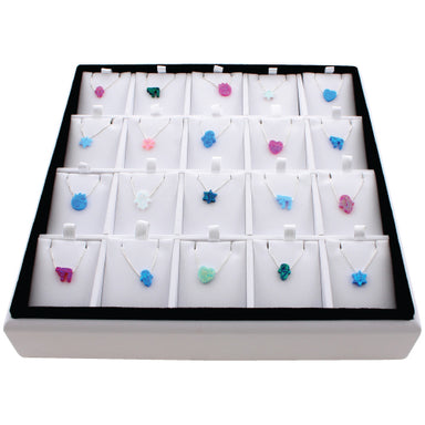 Full Display- 20 Opal Pendants with Chains