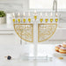 Crystal Menorah 23 cm with Metal Plaque