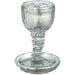 Crystal Kiddush Cup "the Bible Rivers" 16 cm Contain 100ml // 3.4oz - Silver