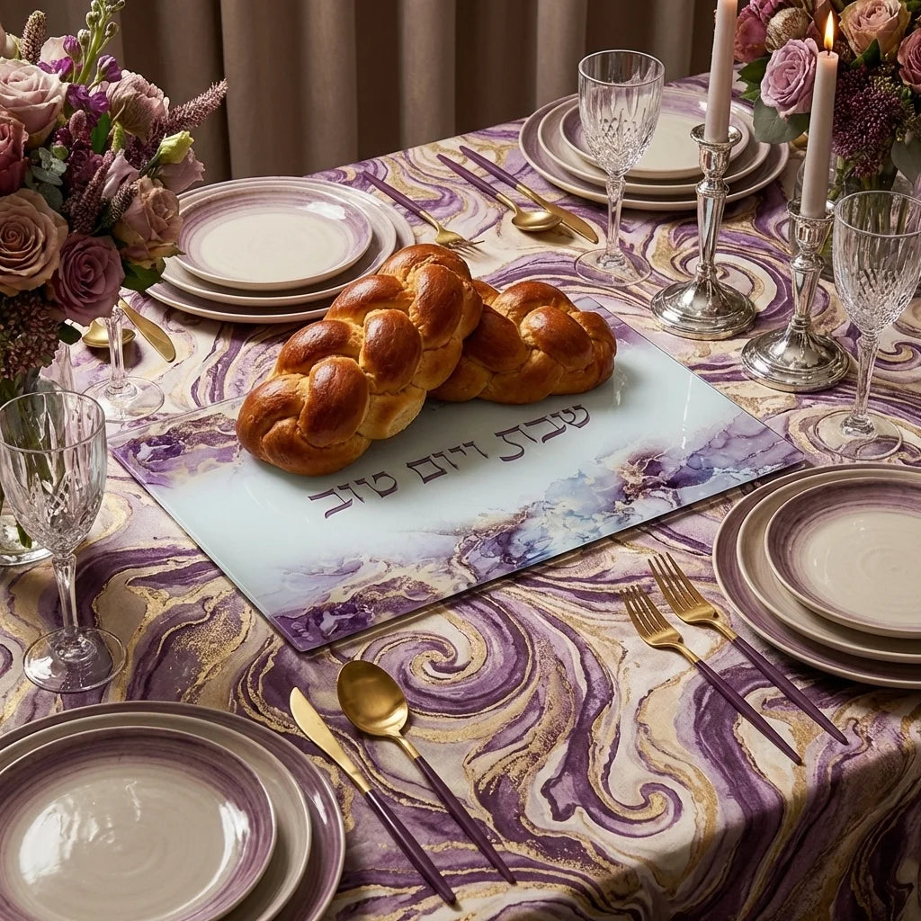 Reinforced Glass Challah Tray 25*37 cm
