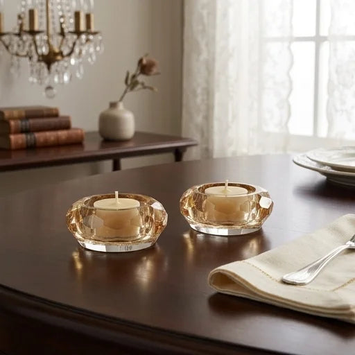 Crystal Candlesticks 6*6 cm- Gold