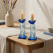 Pair of Crystal Elegant Candlesticks 16.5 cm