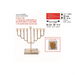 Metal Menorah with Crystal base 32cm