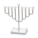 Metal Menorah with Crystal base 32cm