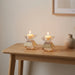 Crystal Candlesticks with Plaque 6.5cm - Gold