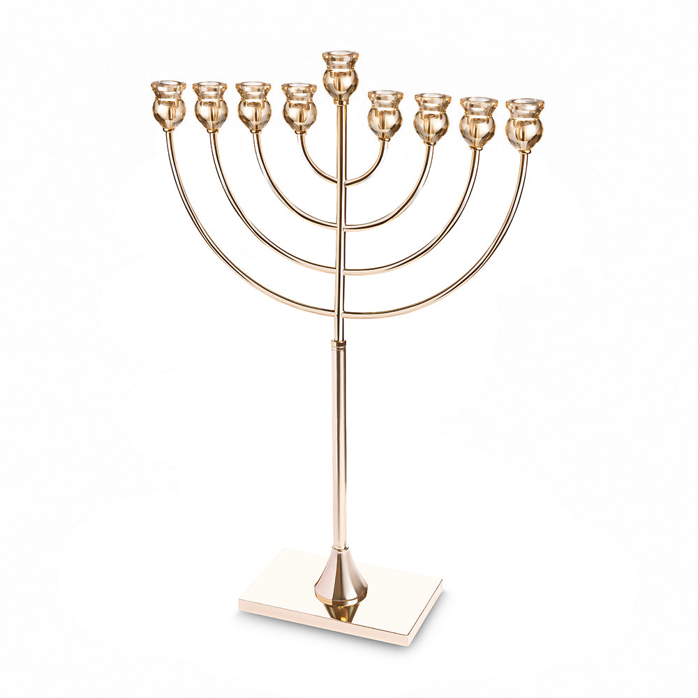 Metal Menorah with Crystal base 76cm