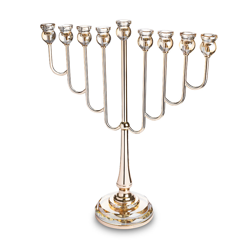 Metal Menorah with Crystal base 64cm