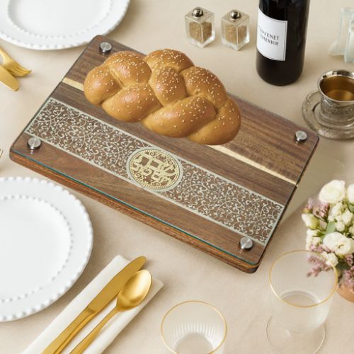 Challah Tray with Plate 40*25 cm
