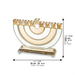 Crystal Elegant Hanukkiah 25cm - Gold, Striped