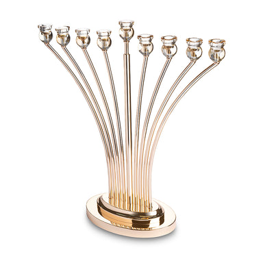 Metal Menorah with Crystal base 76cm