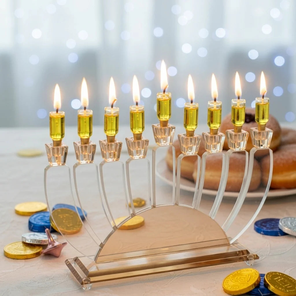 Crystal Elegant Menorah 21cm