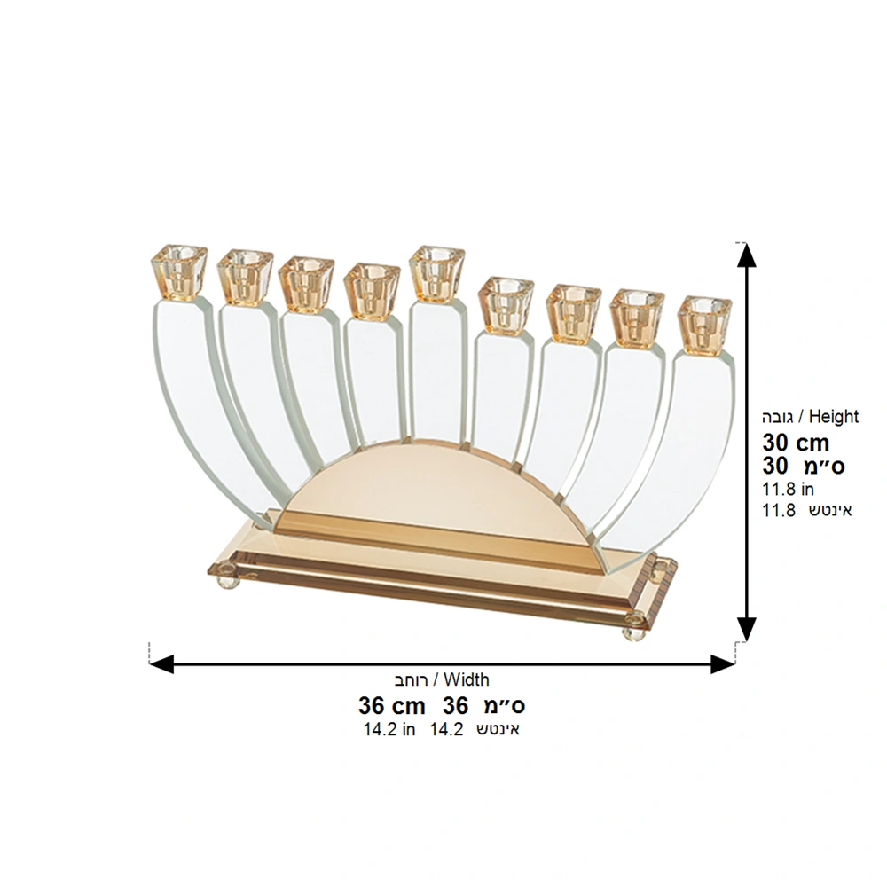 Crystal Elegant Menorah 21cm