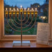 Metal Menorah with Crystal base 32cm