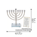 Metal Menorah with Crystal base 32cm