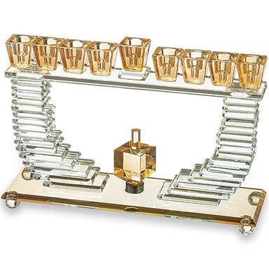 Crystal Elegant Hanukkiah 19.5x28 cm - Gold