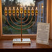 Metal Menorah with Crystal base 32cm