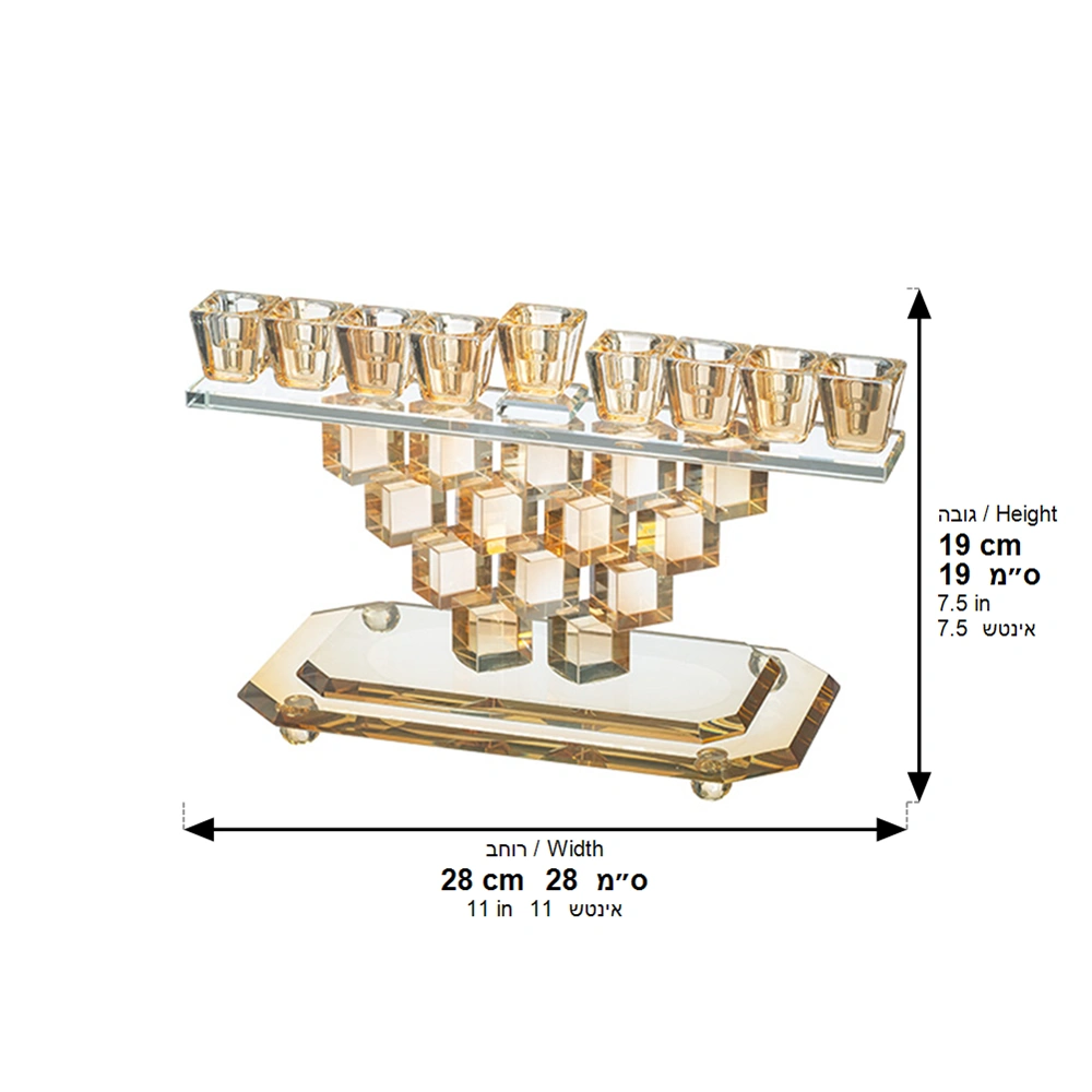 Crystal Elegant Menorah 16cm