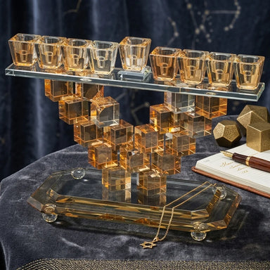 Crystal Elegant Menorah 16cm