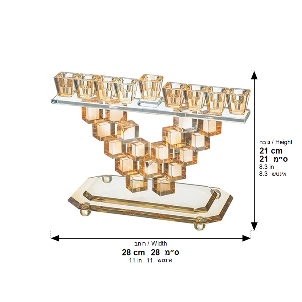 Crystal Elegant Menorah 16cm