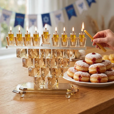 Crystal Elegant Menorah 16cm