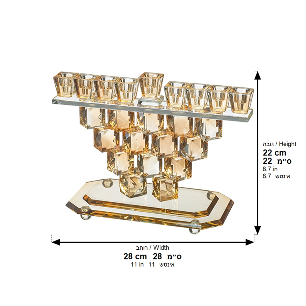 Crystal Elegant Menorah 16cm