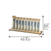 Elegant Crystal Menorah 15*36 cm - Gold, Black