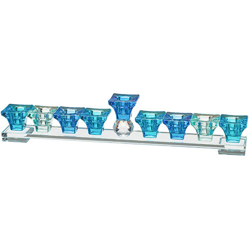 Elegant Crystalmenorah 37*6 cm - Blue