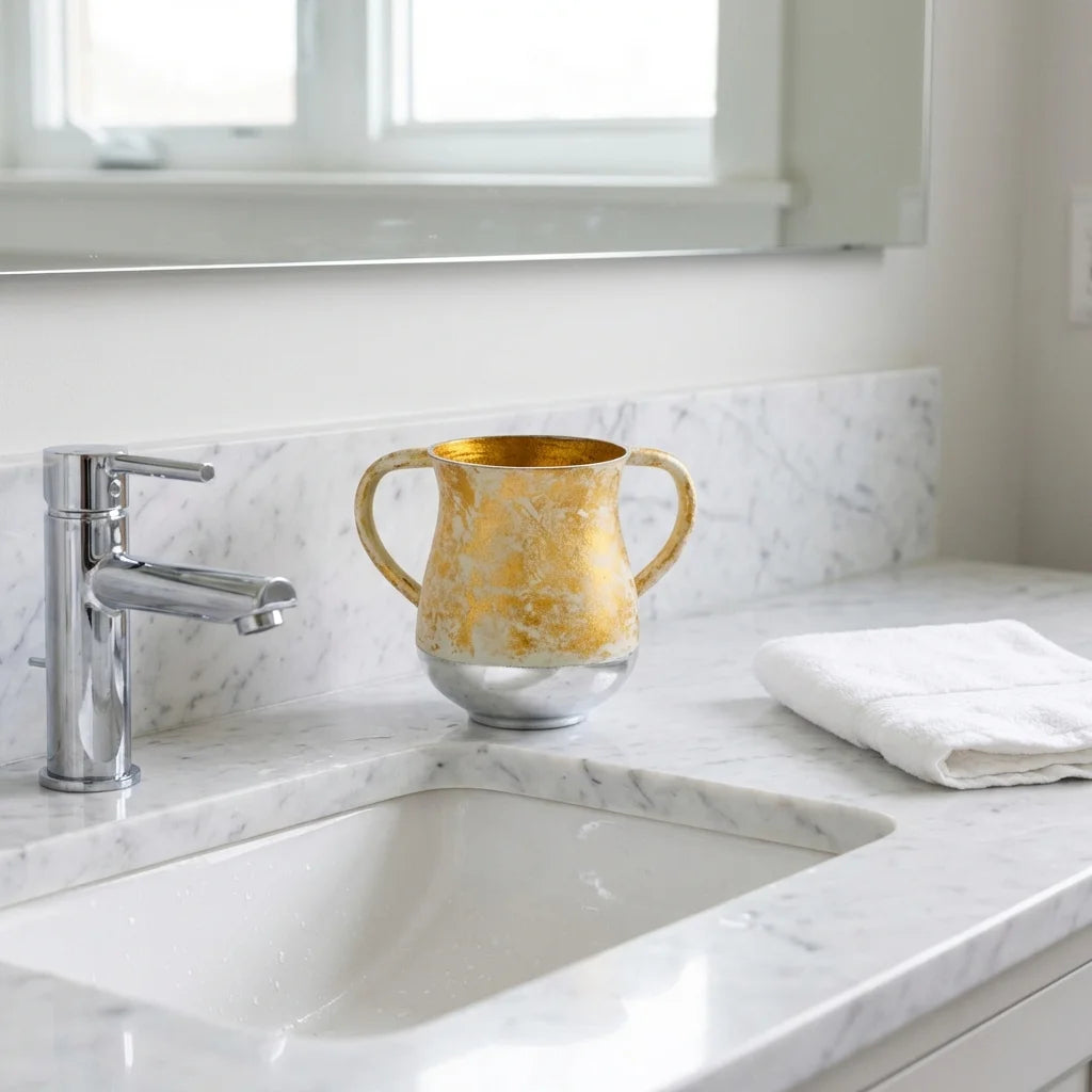 Elegant Aluminium Washing Cup 13.5 cm