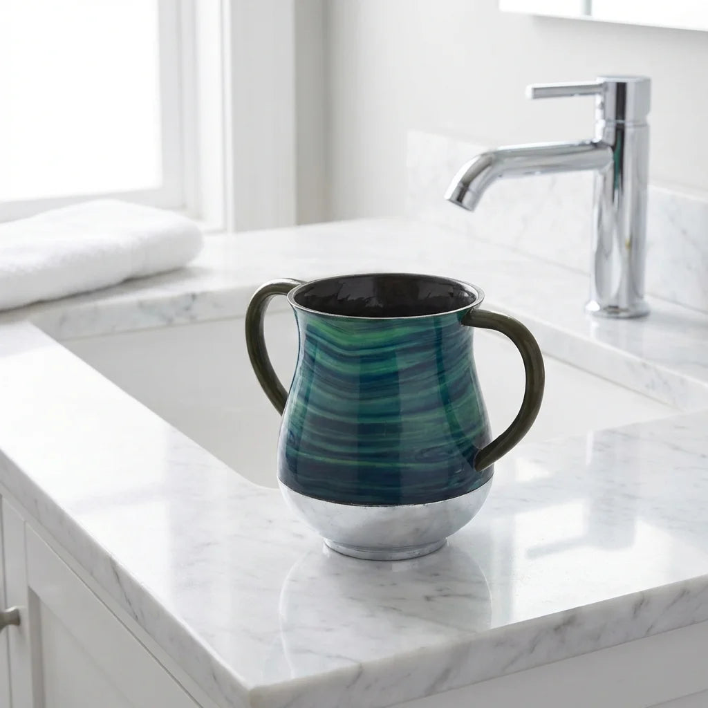 Elegant Aluminium Washing Cup 13.5 cm