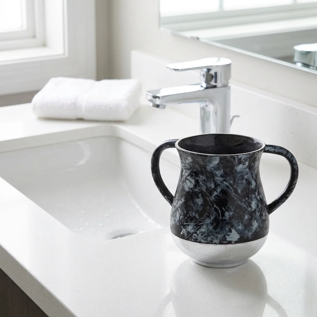 Elegant Aluminium Washing Cup 13.5 cm
