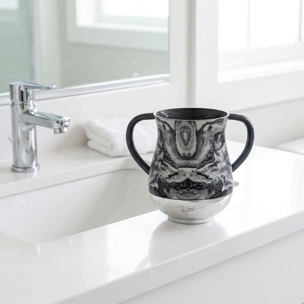 Elegant Aluminium Washing Cup 13.5 cm