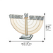 Elegant Crystal Menorah 21 cm