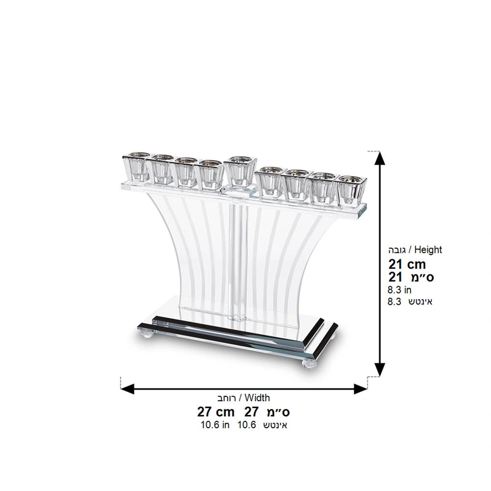 Crystal Elegant Menorah 21 cm