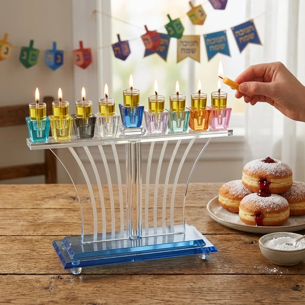 Crystal Elegant Menorah 21 cm