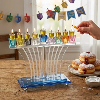 Crystal Elegant Menorah 21 cm