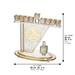 Crystal Menorah 28*27 cm with Metal Plaque and Stones