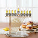 Crystal Menorah 28*27 cm with Metal Plaque and Stones