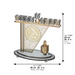 Crystal Menorah 28*27 cm with Metal Plaque and Stones
