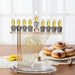 Crystal Menorah 28*27 cm with Metal Plaque and Stones