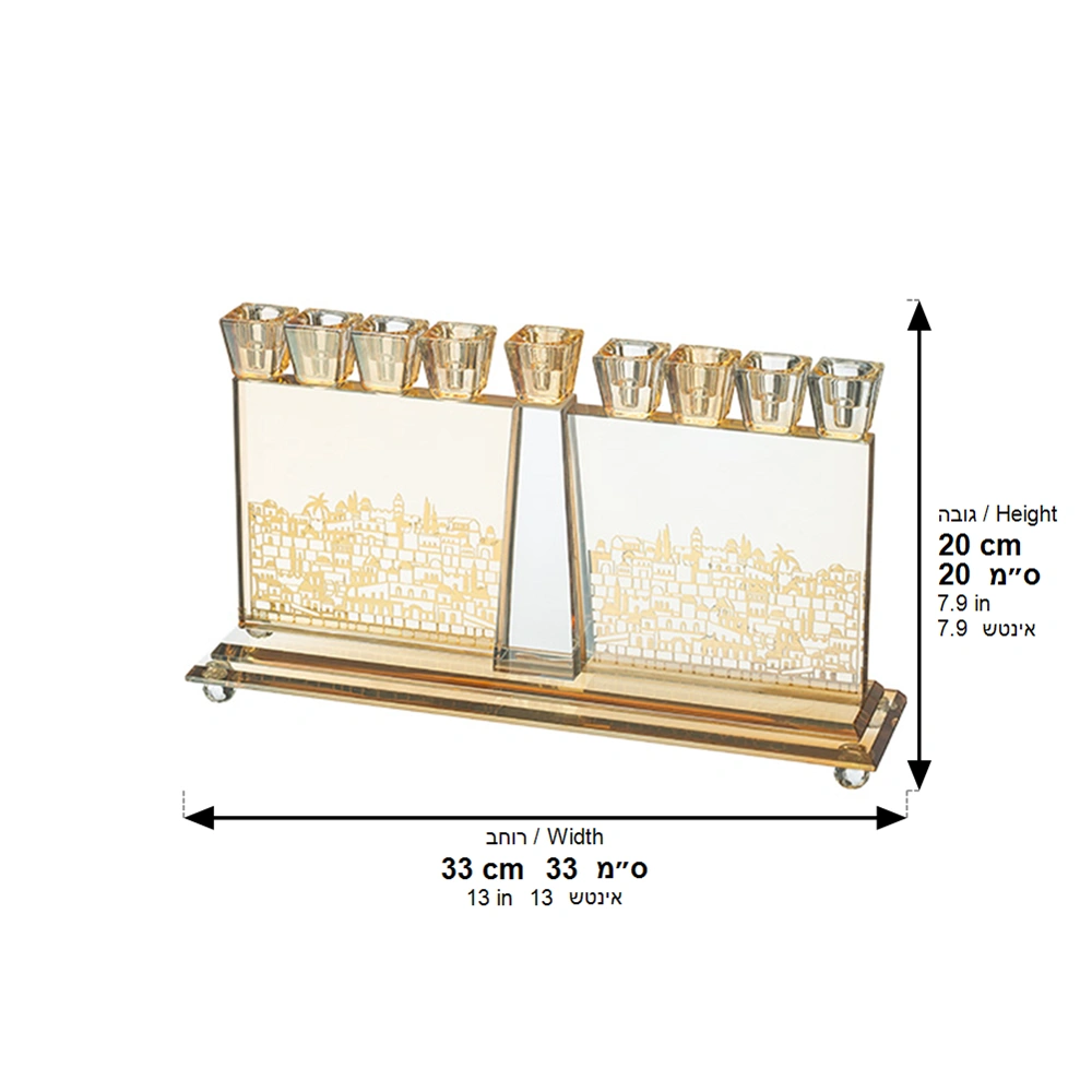Crystal Menorah 30*17 cm