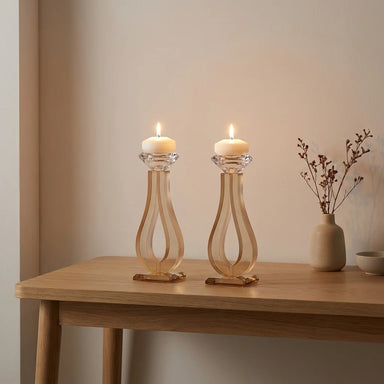 Crystal Candlesticks 14 cm