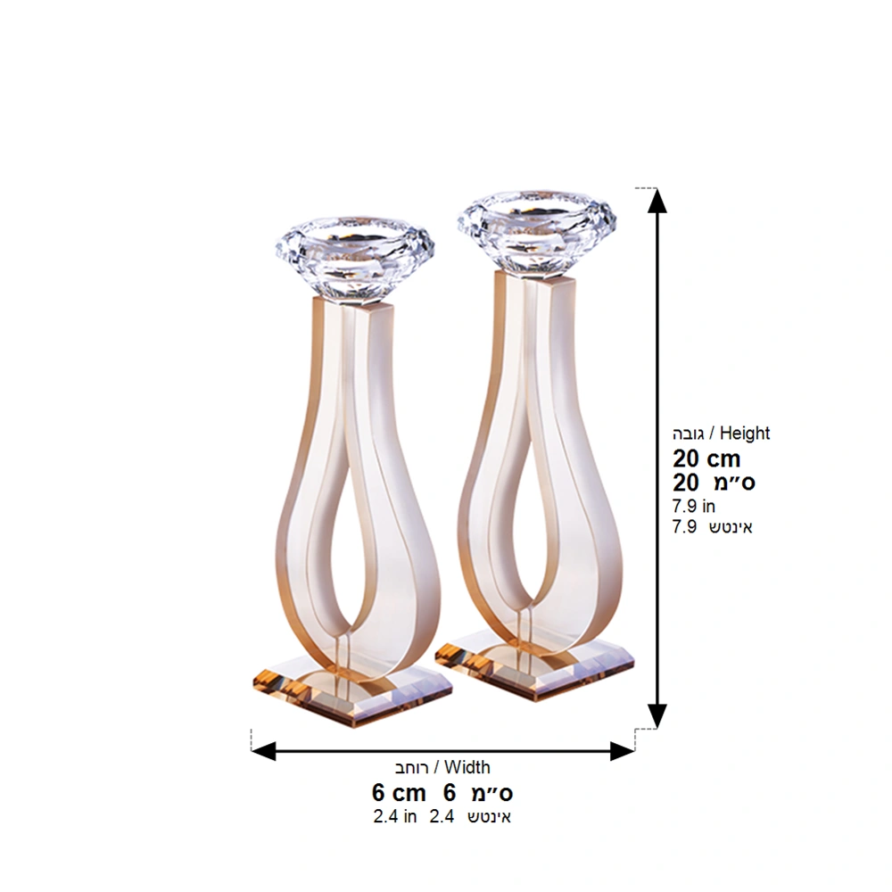 Crystal Candlesticks 14 cm