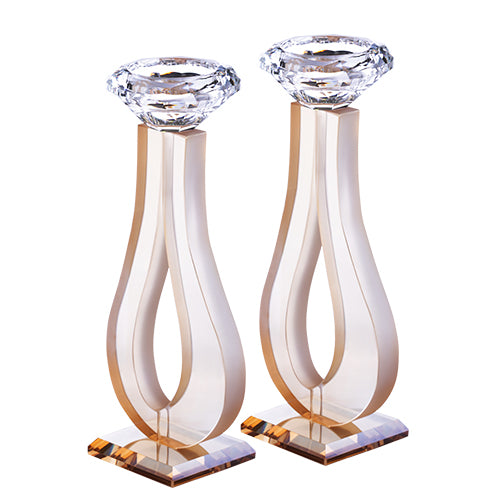 Crystal Candlesticks 14 cm