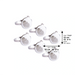 Set of 6 Napking Holders Rings - Silver, Gray, with Stones