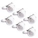 Set of 6 Napking Holders Rings - Silver, Gray, with Stones