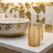 Lucite Clear Washing Cup 13 cm - Silver Sparkles - Gold