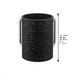 Lucite Clear Washing Cup 13 cm - Silver Sparkles