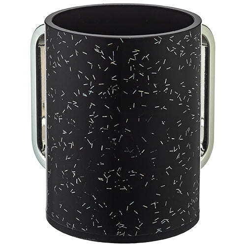 Lucite Clear Washing Cup 13 cm - Silver Sparkles
