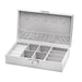 Fancy Jewelry Box with Print 21*12*6 cm - Silver
